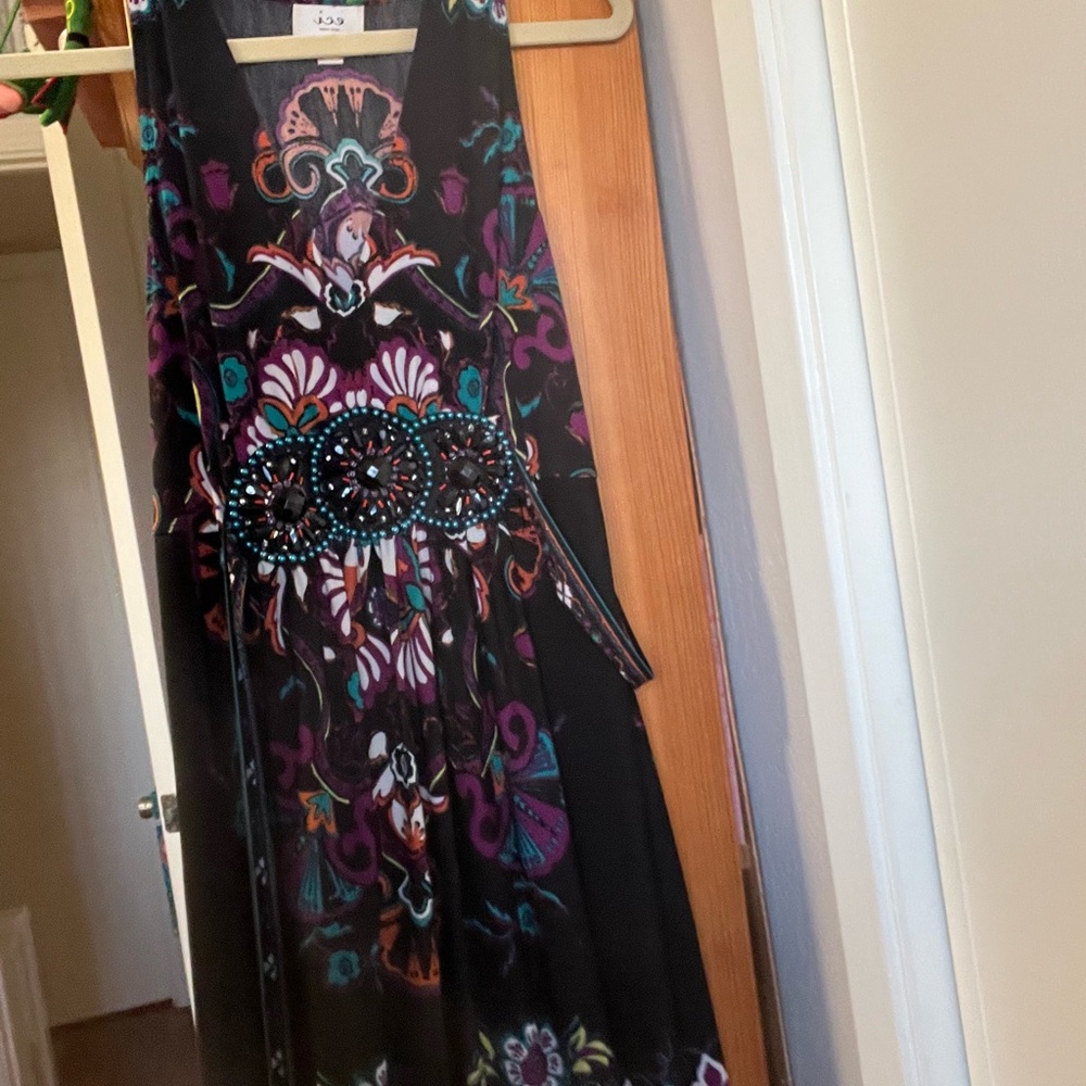 Vintage Black Floral Dress